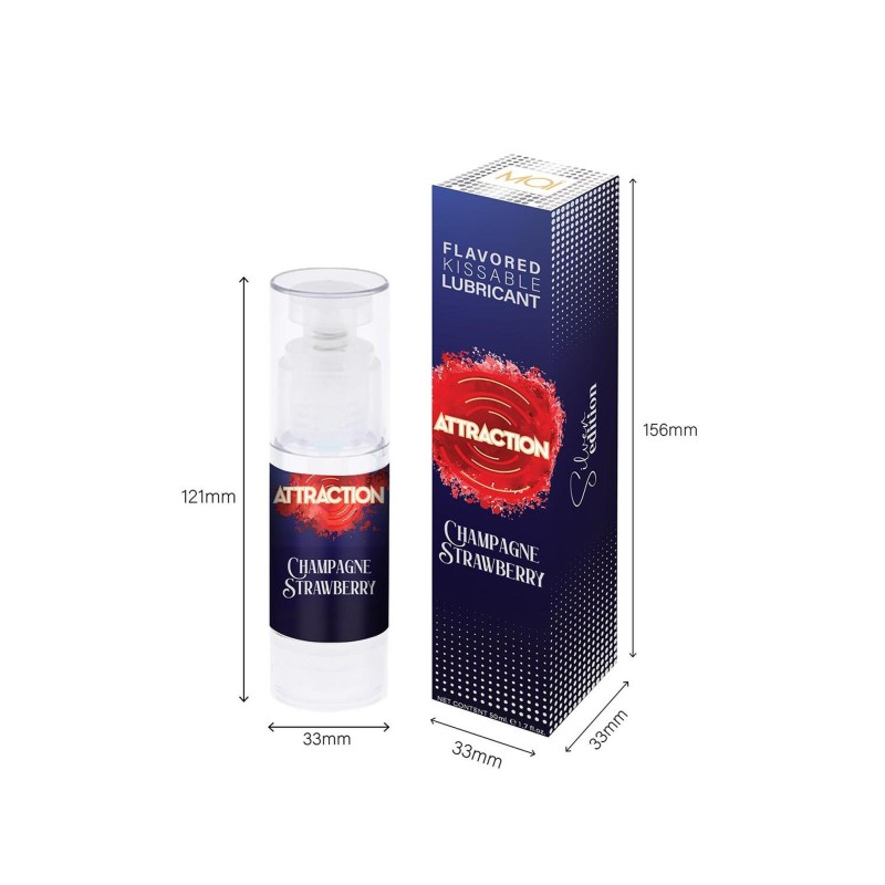 LUBRICANT ATTRACTION CHAMPAGNE STRAWBERRY 50 ML